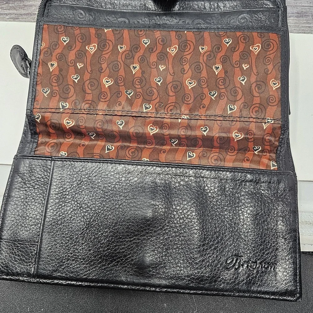 Brighton Brown Croc Embossed Patent Leather Crossbody Bag Wallet